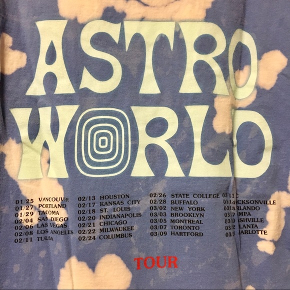 Travis Scott Astro World “Wish you were here” Shirt - Picture 5 of 6